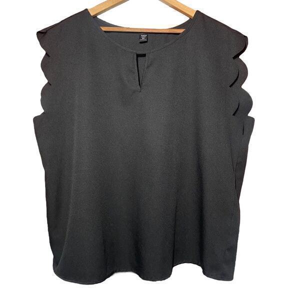 Shein Curve Women's Top Curvy Sleeveless Black Blouse Round Neck‎ Size 3XL - Picture 3 of 10